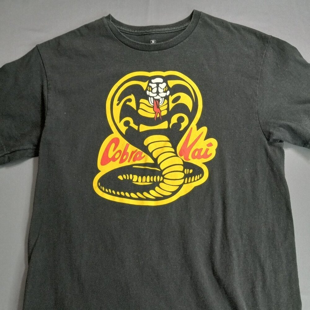 Cobra Kai Ripple Junction Mens Graphic T-Shirt Black Short Sleeve Size M